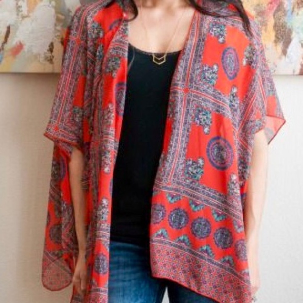 Stitch Fix Papermoon Mauna Kimono red